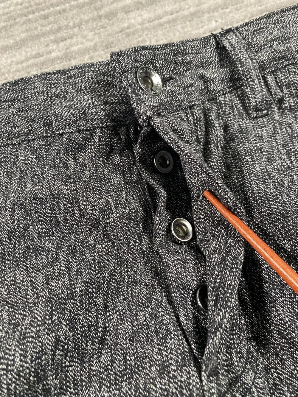 Taylor Stitch Pants Mens 32x32 Gray Tweed Organic Cotton Chino Straight Casual